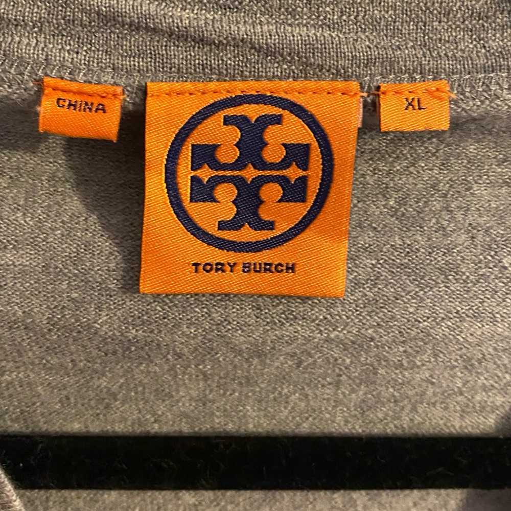 Tory Burch Gray Cardigan Grey Bottoms Size XL In Very Good Condition - Picture 4 of 5